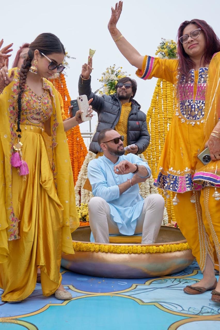 Haldi lawn setup