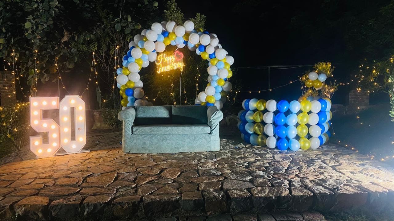 Birthday party decoration at Aravali Green Resort